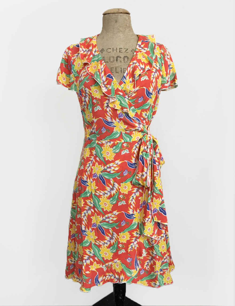 Small 1940s Wrap Dress abel Women's ...